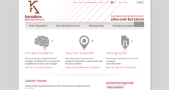 Desktop Screenshot of korsakovkenniscentrum.nl
